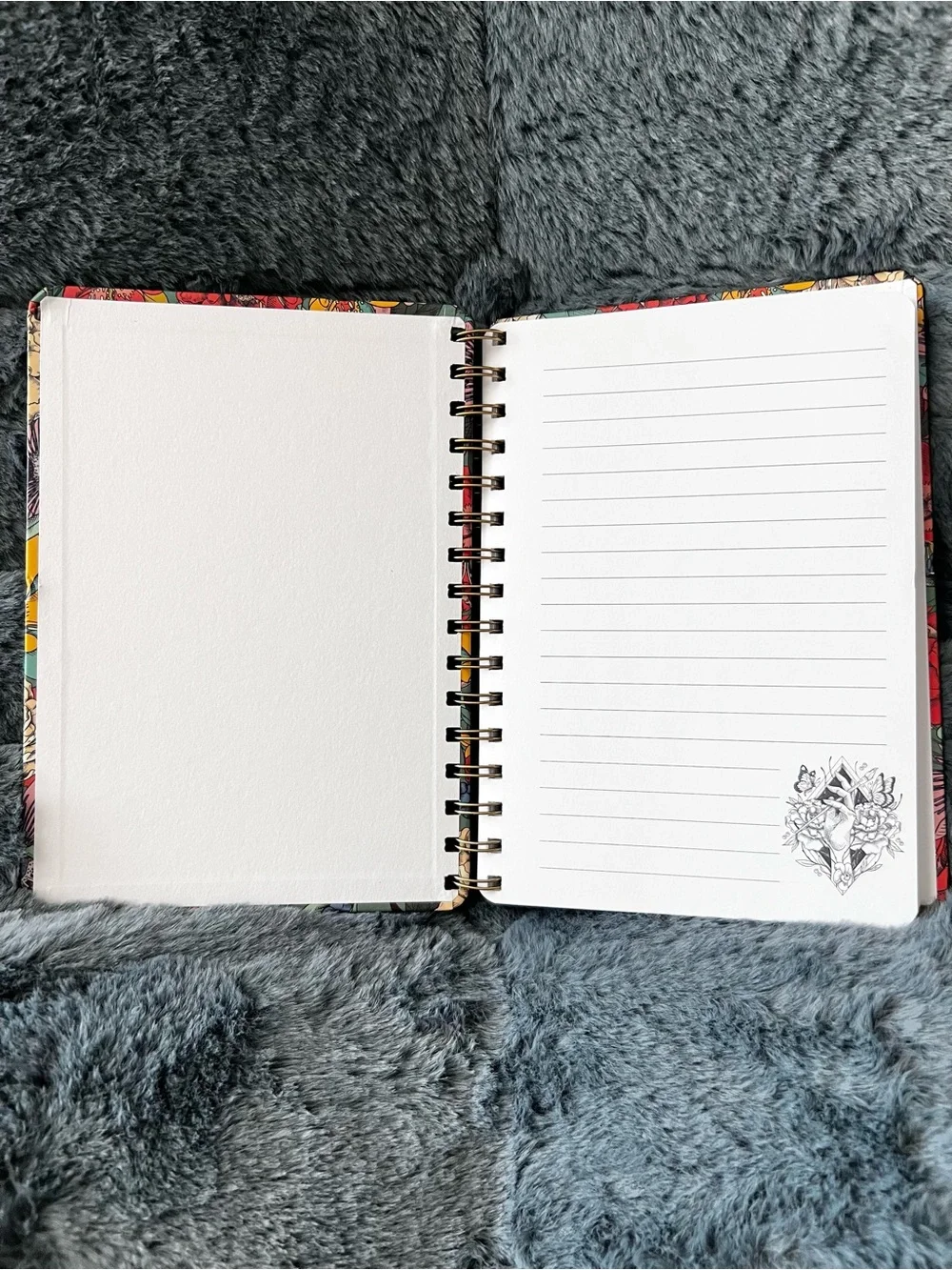 Frida Kahlo Floral Spiral Notebook Journal | Floral Art Hardcover Notebook - Picture 6 of 6